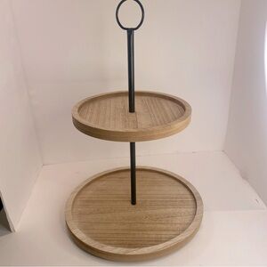 Two Tier Decorative Wooden Tray Stand

16” x 10”